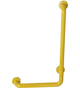 Поручень опорный L-образный вертикальный (желтый) - fgospostavki.ru - Зеленогорск
