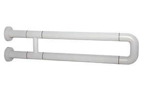 Поручень неоткидной двухопорный с антибактериальным покрытием (белый) - fgospostavki.ru - Зеленогорск