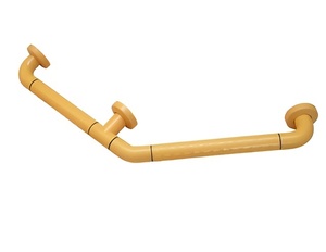 Поручень угловой трехопорный с антибактериальным покрытием (желтый) - fgospostavki.ru - Зеленогорск