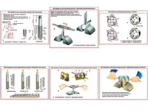 Плакаты ПРОФТЕХ "Инструменты для нарезания резьбы" (6 пл, винил, 70х100) - fgospostavki.ru - Зеленогорск