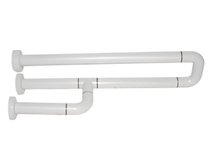 Поручень неоткидной трёхопорный с антибактериальным покрытием (белый) - fgospostavki.ru - Зеленогорск