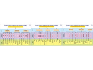 Плакаты ПРОФТЕХ "Ассортимент продовольственных товаров" (3 пл, винил, 70х100) - fgospostavki.ru - Зеленогорск