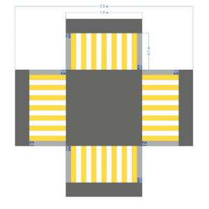 Имитация четырехстороннего перекрестка 5,5*4,5 м - fgospostavki.ru - Зеленогорск