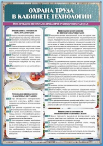 Стенд "Охрана труда в кабинете технологии" - fgospostavki.ru - Зеленогорск