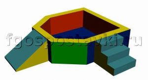Сухой бассейн "Крепость" 1,5х1,2 метра - fgospostavki.ru - Зеленогорск
