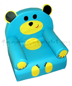 Кресло "Мишка" ВИК с подлокотниками и аппликацией - fgospostavki.ru - Зеленогорск