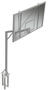 Стойки баскетбольные уличные (вылет 1,2 метра, пара) для щита из оргстекла - fgospostavki.ru - Зеленогорск