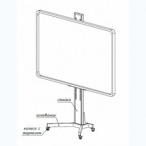Мобильная стойка SMART-BASE DSM для интерактивных досок - fgospostavki.ru - Зеленогорск