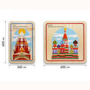 Набор стеновых панелей «Памятные места России - Кижи, Москва» - fgospostavki.ru - Зеленогорск