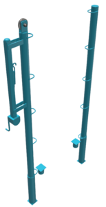 Стойки для большого тенниса с механизмом натяжения со стаканами (комплект) - fgospostavki.ru - Зеленогорск