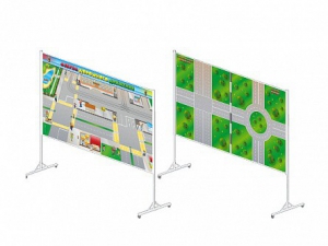 Двухсторонняя магнитно-маркерная доска "Азбука дорожного движения" на разборной стойке - fgospostavki.ru - Зеленогорск