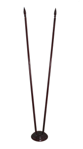 Подставка для флагов напольная с двумя отверстиями в сборе (дерево) - fgospostavki.ru - Зеленогорск