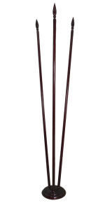 Подставка для флагов напольная с тремя отверстиями в сборе (дерево) - fgospostavki.ru - Зеленогорск