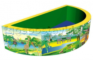 Бассейн с шариками полукруглый с шелкографией - fgospostavki.ru - Зеленогорск