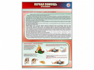 Стенд "Первая помощь при пожаре" - fgospostavki.ru - Зеленогорск