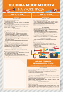 Стенд-уголок "Техника безопасности на уроках труда" - fgospostavki.ru - Зеленогорск