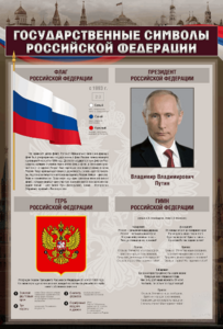 Стенд "Государственные символы Российской Федерации" - fgospostavki.ru - Зеленогорск