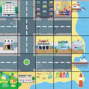 Тематическое поле-маршрутизатор «На берегу моря» для мини-робота Bee-Bot/Blue-Bot - fgospostavki.ru - Зеленогорск