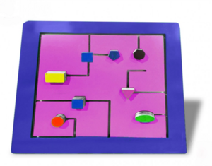 Тактильно-развивающая панель с геометрическими фигурами - fgospostavki.ru - Зеленогорск