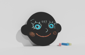 Фигурная грифельная меловая доска на тему эмоций - fgospostavki.ru - Зеленогорск