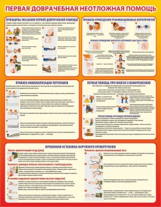 Стенд "Первая доврачебная неотложная помощь" - fgospostavki.ru - Зеленогорск