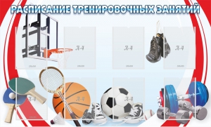 Стенд "Расписание тренировочных занятий" - fgospostavki.ru - Зеленогорск