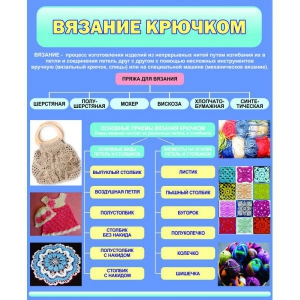 Стенд "Вязание крючком" - fgospostavki.ru - Зеленогорск