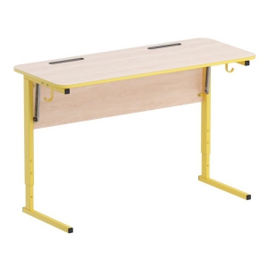 Стол ученический двухместный с наклоном столешницы (0-24°) на прямоугольной трубе - fgospostavki.ru - Зеленогорск