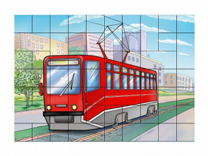 Магнитный пазл "Трамвай" - fgospostavki.ru - Зеленогорск