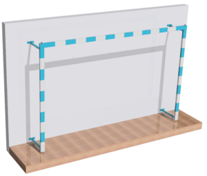 Ворота для гандбола и минифутбола трансформируемые (без сетки, на колесиках) - fgospostavki.ru - Зеленогорск