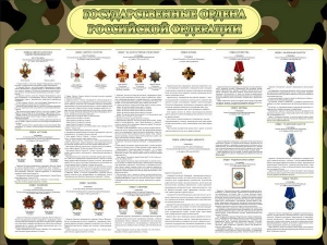 Стенд "Государственные ордена РФ" - fgospostavki.ru - Зеленогорск