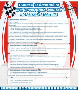 Стенд "Техника безопасности занятий по легкой атлетике" - fgospostavki.ru - Зеленогорск