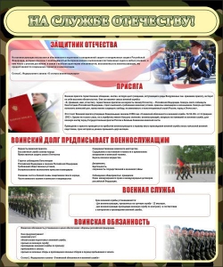 Стенд "На службе Отечеству" Вариант 2 - fgospostavki.ru - Зеленогорск