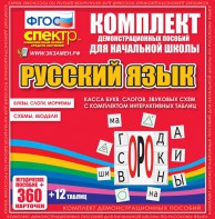 Динамические раздаточные пособия. Русский язык (комплект демонстрационных материалов). Касса букв, слогов, звуковых схем с набором интерактивных таблиц. - fgospostavki.ru - Зеленогорск