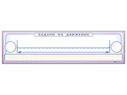 Панно (демонстрационное) магнитно-маркерное "Задачи на движение" + комплект тематических магнитов - fgospostavki.ru - Зеленогорск