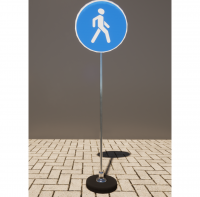Знак дорожный "Пешеходная дорожка" 4.5.1 типоразмер 40 на стойке с основанием 3кг - fgospostavki.ru - Зеленогорск