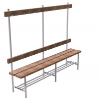 Скамья для раздевалок односторонняя с вешалкой (1,5 метра) - fgospostavki.ru - Зеленогорск