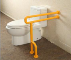 Поручень для унитаза с боковой опорой "Антибак" 700 х 600 х 120 миллиметров - fgospostavki.ru - Зеленогорск