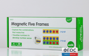 Счетное поле "5" магнитное 4 шт., 20 2-х цветных счетных фишек - fgospostavki.ru - Зеленогорск