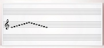 Настенная магнитно-маркерная доска с нотным станом и знаками музыкальной нотации. Вариант 2 - fgospostavki.ru - Зеленогорск