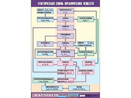 Таблица демонстрационная "Генетическая связь органических веществ" (винил 100x140) - fgospostavki.ru - Зеленогорск
