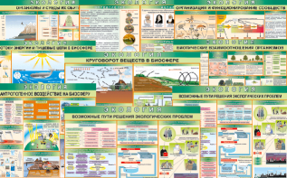 Комплект таблиц "Экология (9 листов)" (100х140 сантиметров, винил) - fgospostavki.ru - Зеленогорск