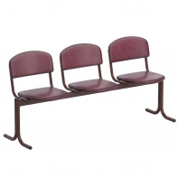 Блок стульев 3-х местный с не откидывающимися сидениями (кожзам) - fgospostavki.ru - Зеленогорск