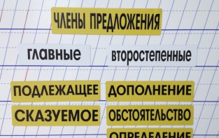 Набор магнитных карточек "Члены предложения" (фон жёлтый) - fgospostavki.ru - Зеленогорск