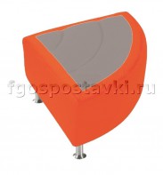 Пуф - сектор на хромированных ножках - fgospostavki.ru - Зеленогорск