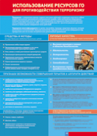 Таблица "Использование ресурсов ГО для противодействия терроризму" (100х140 сантиметров, винил) - fgospostavki.ru - Зеленогорск