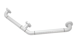 Поручень угловой трехопорный с антибактериальным покрытием (белая) - fgospostavki.ru - Зеленогорск