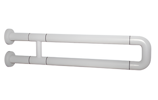 Поручень неоткидной двухопорный с антибактериальным покрытием (белый) - fgospostavki.ru - Зеленогорск