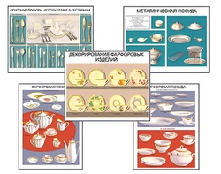 Плакаты ПРОФТЕХ "Виды посуды" (15 пл, винил, 70х100) - fgospostavki.ru - Зеленогорск