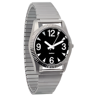 Часы мужские с черным циферблатом на растягивающемся ремешке - fgospostavki.ru - Зеленогорск